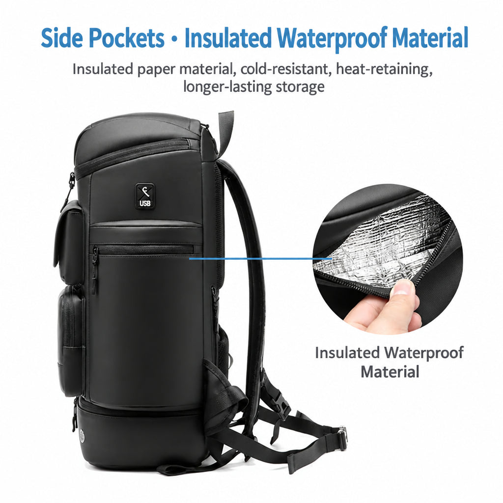 Cross-Border New Men's Backpack Large Capacity Outdoor Sports Backpack Casual Mountaineering Backpack Gift Printed Logo