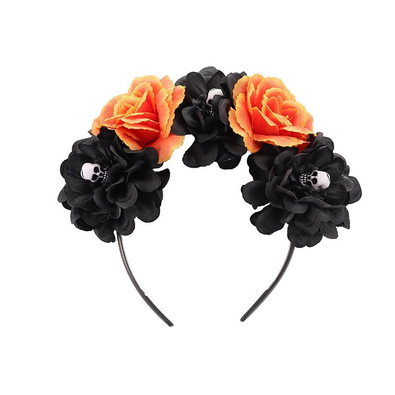 Spider Flower Party Halloween New Flower Headdress Hair Hoop Wholesale Makeup Personality European and American Cosplay