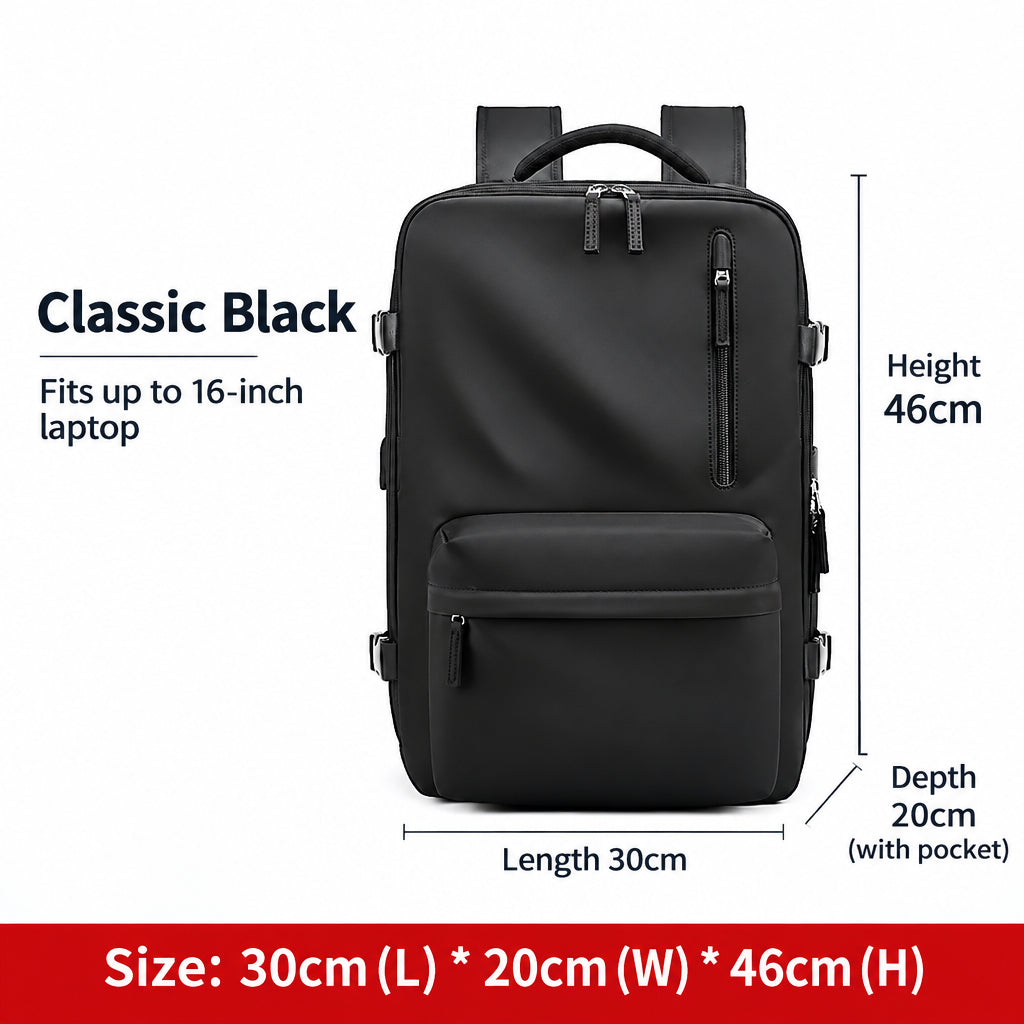 Travel Backpack Women's Extra Large Capacity Lightweight Expandable Casual Backpack Men's School Bag Dry and Wet Separation Travel Bag