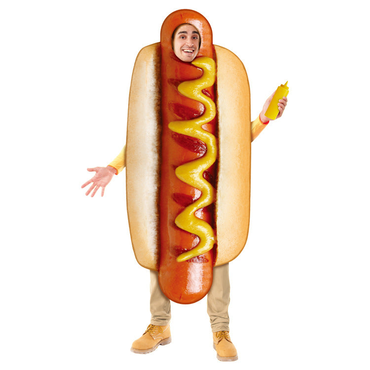Cosplay Cosplay Mexican Costume Adult One-Piece Stage Performance Costume Hot Dog Costume