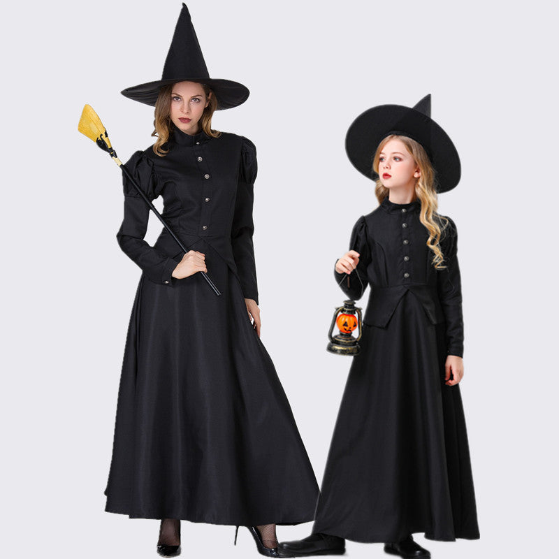Halloween Costume Carnival Stage Performance, Adult Cosplay, Black Witch, Witch Role-playing Costume