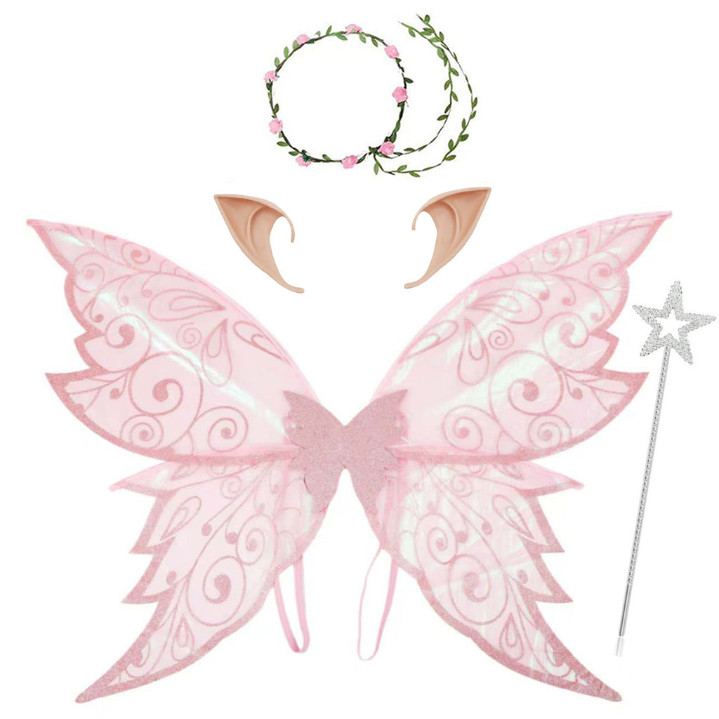 Halloween New Products for Kidsren and Adults Elf Butterfly Wings Back Decoration Holiday Party Dress up Hot Stamping Butterfly Wings