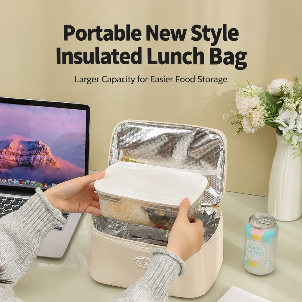 Student Portable Double-Layer Lunch Box Office Worker Lunch Box with Lunch Bag Camping Travel Bag Camping Essentials