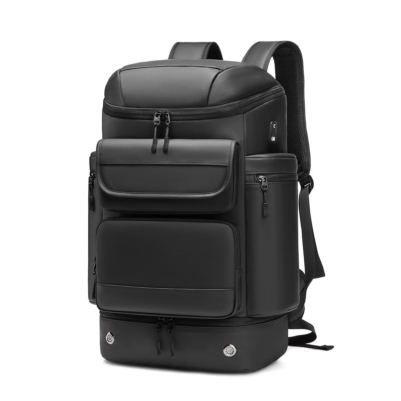 Cross-Border New Men's Backpack Large Capacity Outdoor Sports Backpack Casual Mountaineering Backpack Gift Printed Logo