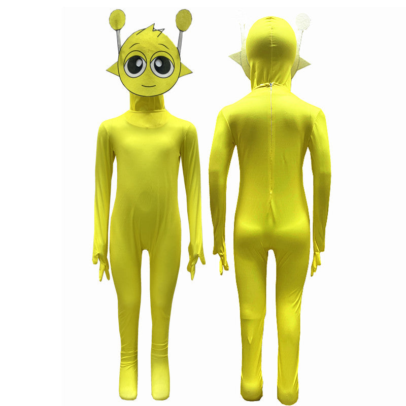 Cross-Border Hot Selling Tight Clothes Halloween Cos Costume Sprunki Incredibox Rhythm Box Cosplay