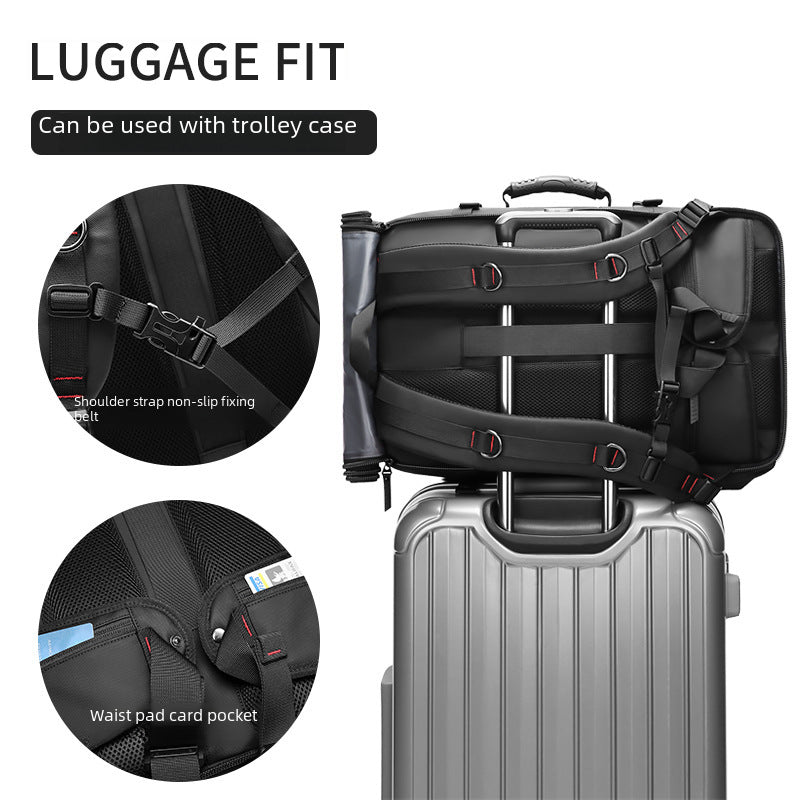 Men's Backpack Outdoor Mountaineering Large Capacity Travel Bag Anti-Theft School Bag Computer Bag Business Travel Backpack Men's Style