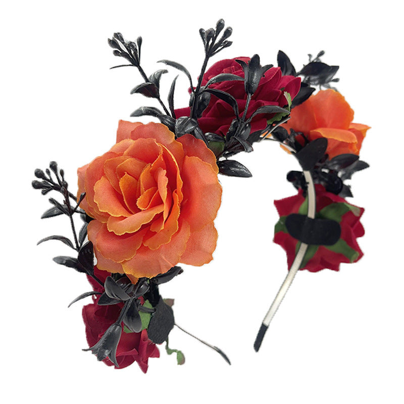 Spider Flower Party Halloween New Flower Headdress Hair Hoop Wholesale Makeup Personality European and American Cosplay