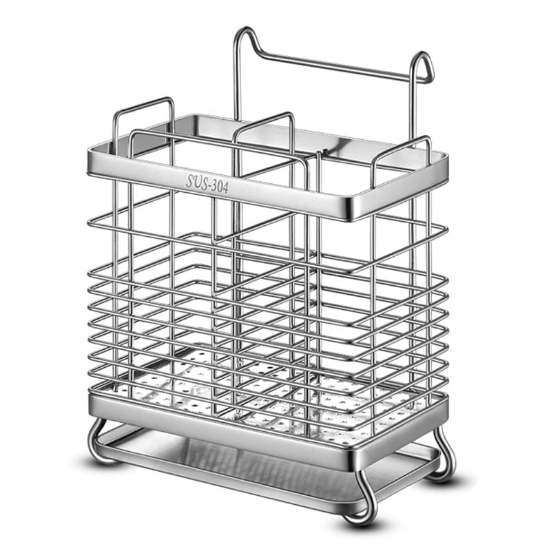 Multifunctional Chopsticks Cage Storage Rack Household Kitchen Wall Hanging Mildew-proof 304 Stainless Steel Chopsticks Holder Chopsticks Storage Rack