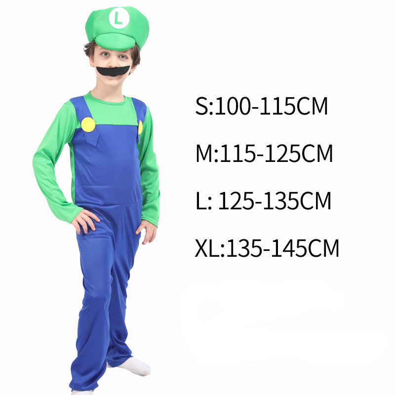 Halloween cosplay Anime Costume Parent Child cosplay Children Mario Clothes Super Mary Costume