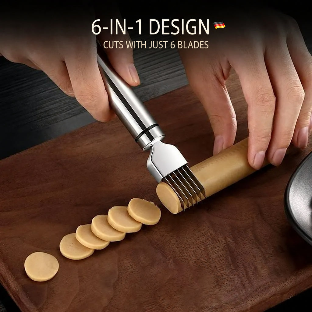 Stainless Steel Onion Cutter, Onion Knife, Shredder, Kitchen Tool, Shredding Knife, Multifunctional Kitchen Utensil with Hanging Hole, Grater