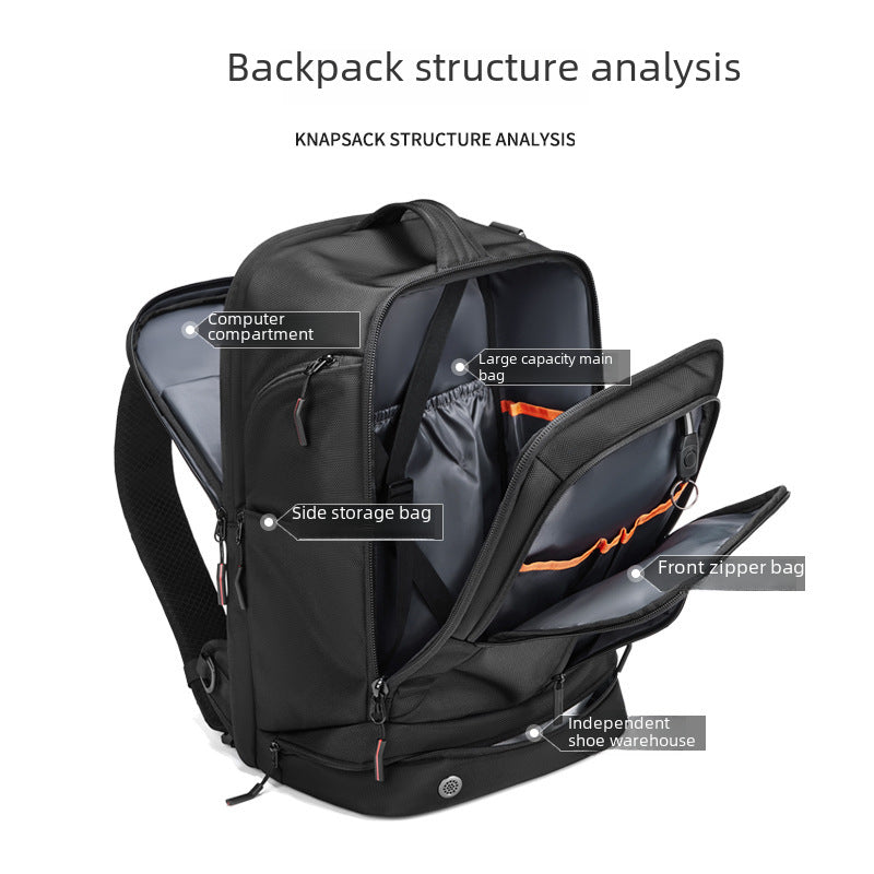 New Backpack Men's Business Commuter Large Capacity Travel Bag Crossbody Gift Printed Logo Lightweight Men's Backpack