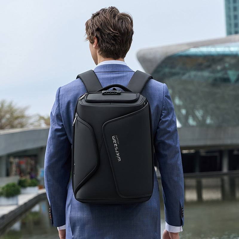 Business Backpack, Waterproof Backpack, Men's Anti-Theft Large-Capacity Business Trip Multi-Functional Travel Computer Bag, Lightweight and Portable
