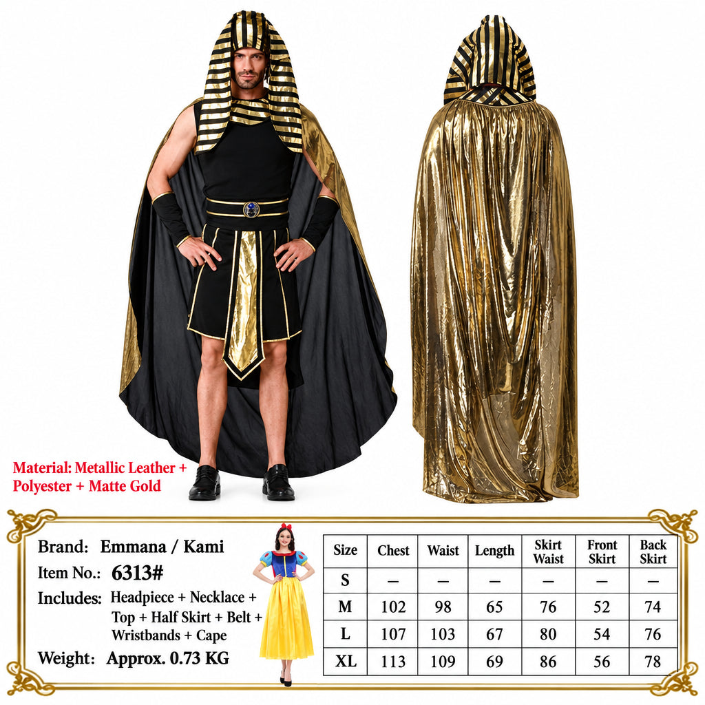 Adult Couple Cleopatra Goddess Pharaoh Masquerade Party Clothes cosplay Halloween Costumes