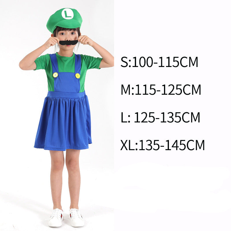 Halloween cosplay Anime Costume Parent Child cosplay Children Mario Clothes Super Mary Costume