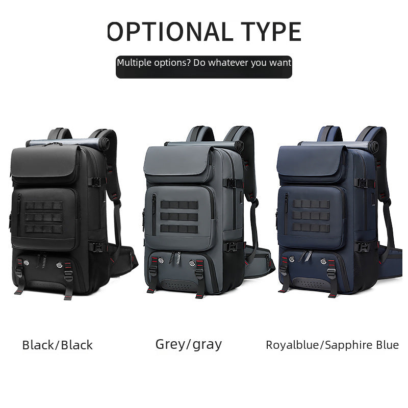 Men's Backpack Outdoor Mountaineering Large Capacity Travel Bag Anti-Theft School Bag Computer Bag Business Travel Backpack Men's Style