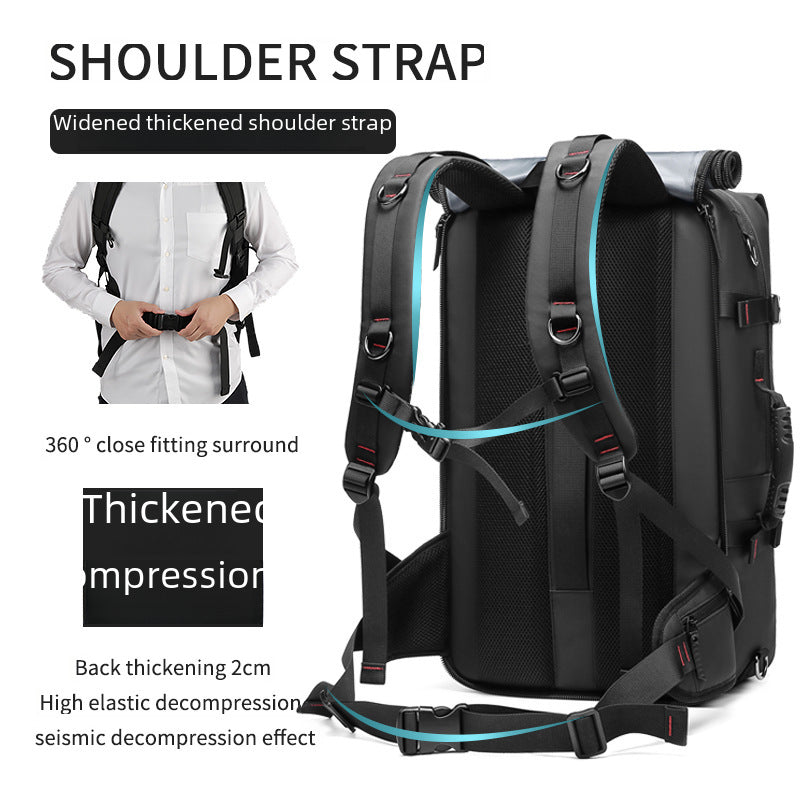Men's Backpack Outdoor Mountaineering Large Capacity Travel Bag Anti-Theft School Bag Computer Bag Business Travel Backpack Men's Style