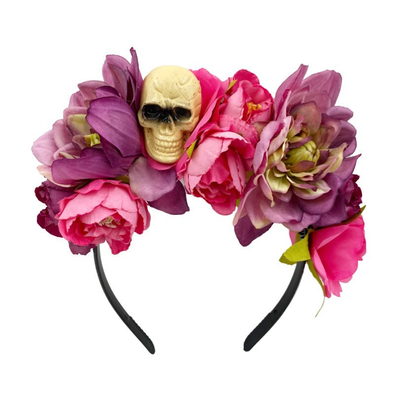 Spider Flower Party Halloween New Flower Headdress Hair Hoop Wholesale Makeup Personality European and American Cosplay