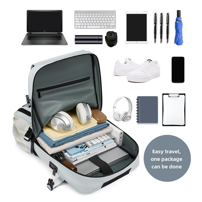 Backpack men's large capacity messenger bag portable travel bag multifunctional shoe warehouse backpack Sports Fitness Bag Men's bag
