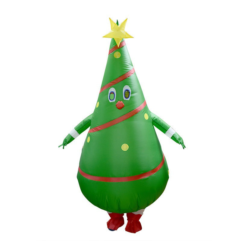 Cross-Border Hot Selling Christmas Tree Inflatable Suit Props Adult Christmas Tree Cosplay Holiday Costumes