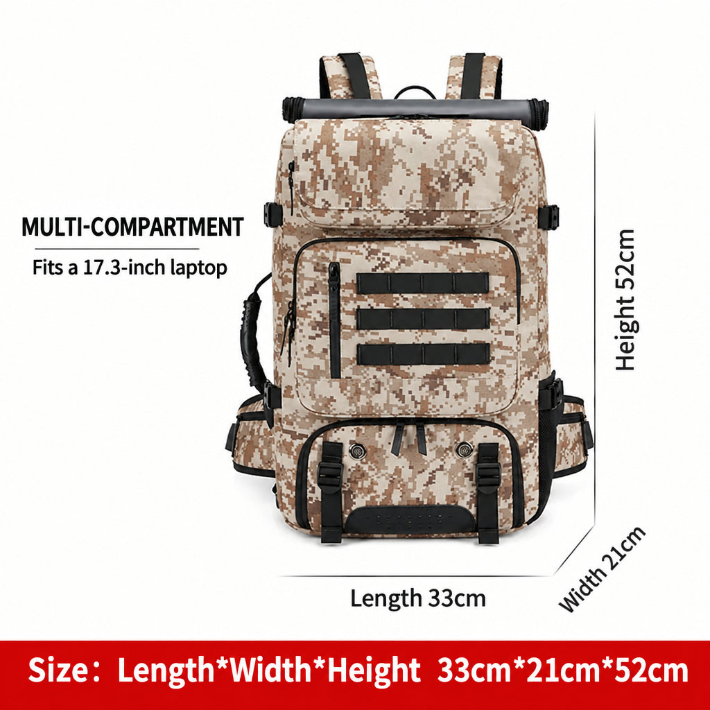 Men's Backpack Outdoor Mountaineering Large Capacity Travel Bag Anti-Theft School Bag Computer Bag Business Travel Backpack Men's Style