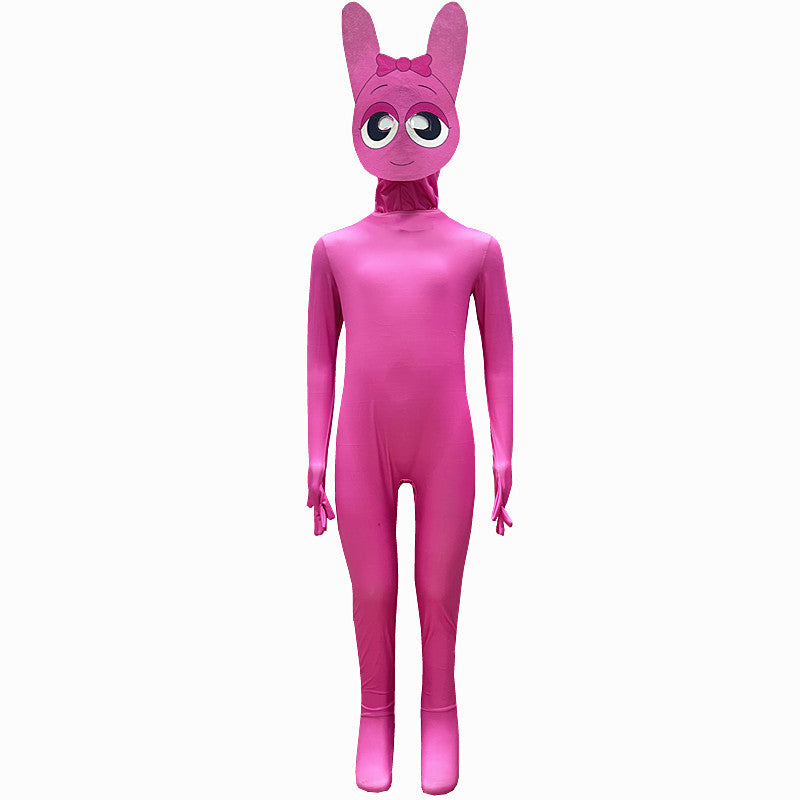 Cross-Border Hot Selling Tight Clothes Halloween Cos Costume Sprunki Incredibox Rhythm Box Cosplay