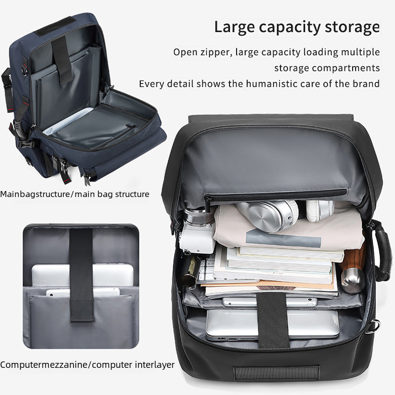 Men's Backpack Outdoor Mountaineering Large Capacity Travel Bag Anti-Theft School Bag Computer Bag Business Travel Backpack Men's Style