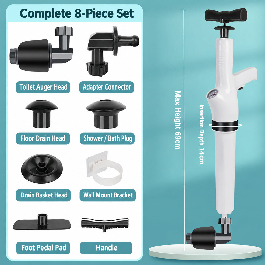 High-End Toilet Unblocker Upgrade for Unclogging Pipes, Toilet Kitchen Tool, Bathroom Blockage Solution