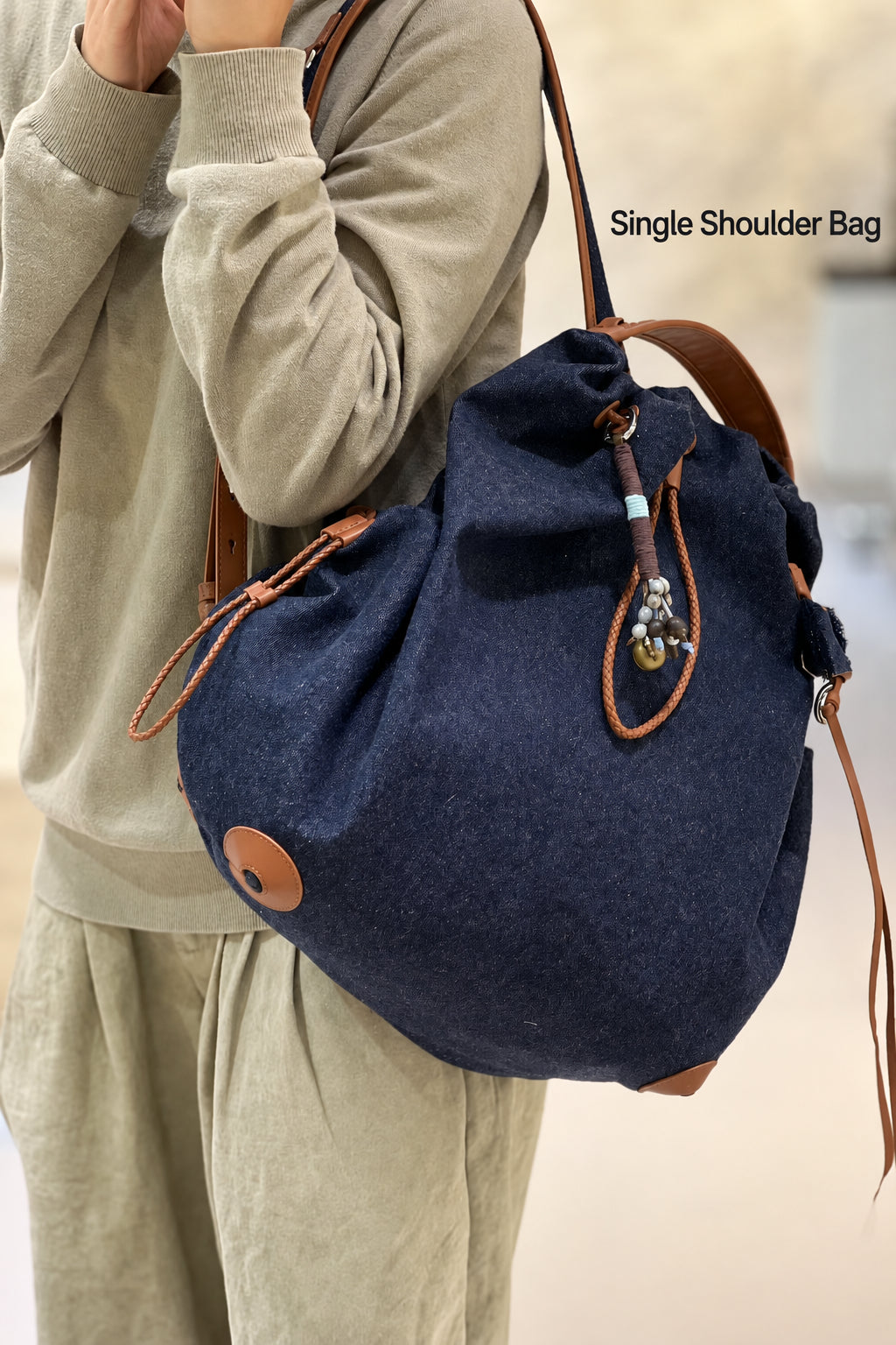 Wen Qi's Same Style Large-Capacity Bai Na Series Backpack for Women, Niche Design, Versatile Casual Cross-Border Commuting Laptop Bag