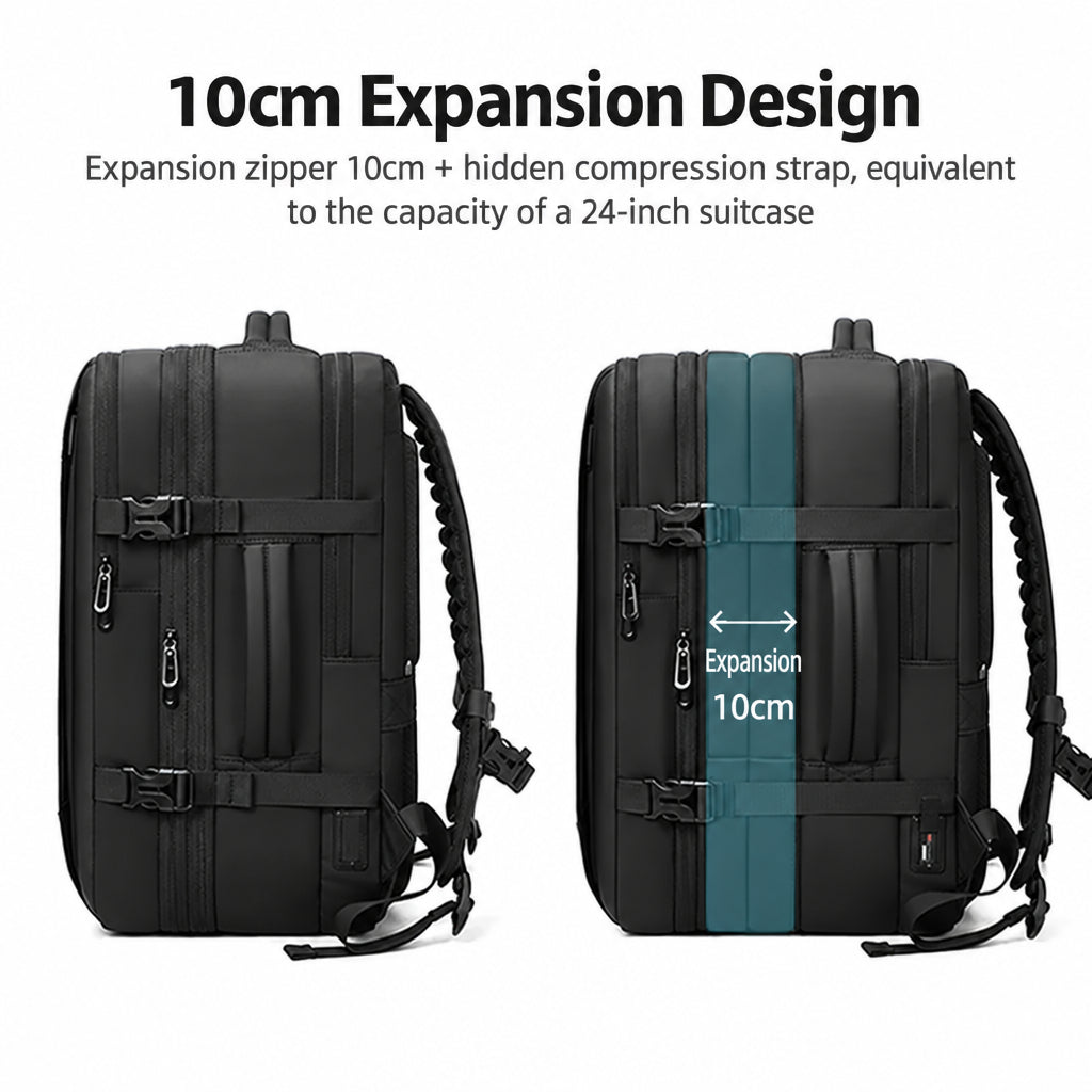Backpack Men's Large Capacity Multi-function Expanding Vacuum Compression Travel Bag Water-repellent Travel Computer Backpack