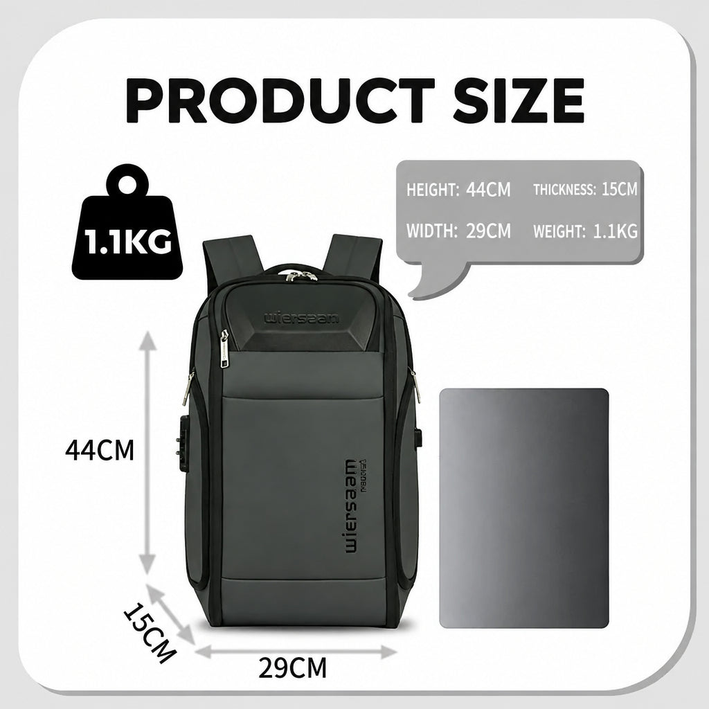New High-end Business Backpack Men's Waterproof Backpack Large Capacity Travel Multifunctional Password Anti-theft Computer Bag
