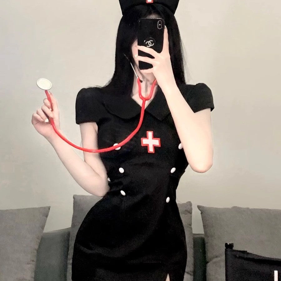 Sexy Pure Desire Uniform Suit Doctor Cosplay White Angel Sexy Costume Halloween Small Breast Nurse Costume