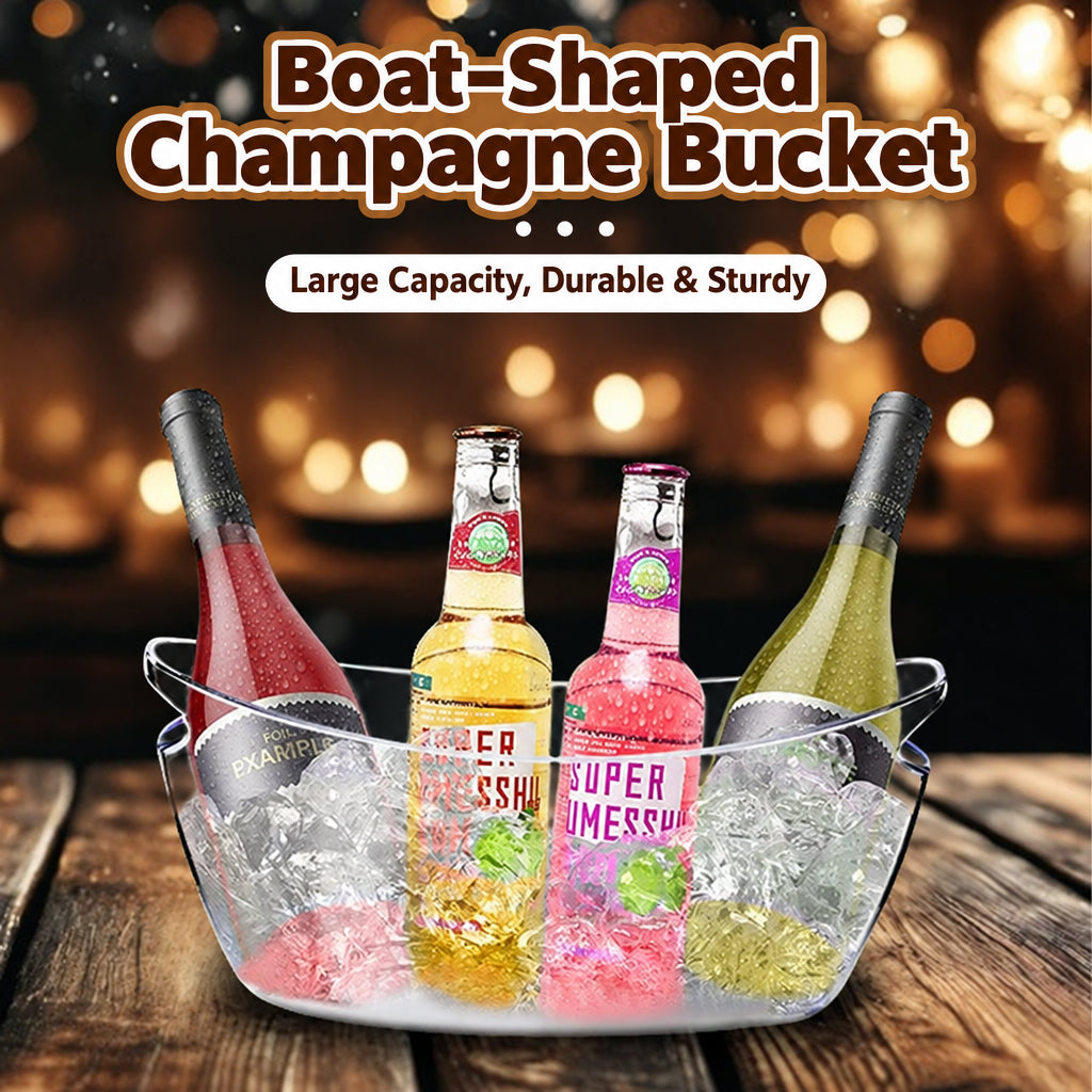 New Cross-Border 5L Plastic Ice Bucket with Handle Ice Bucket Home Bar Wine Bucket