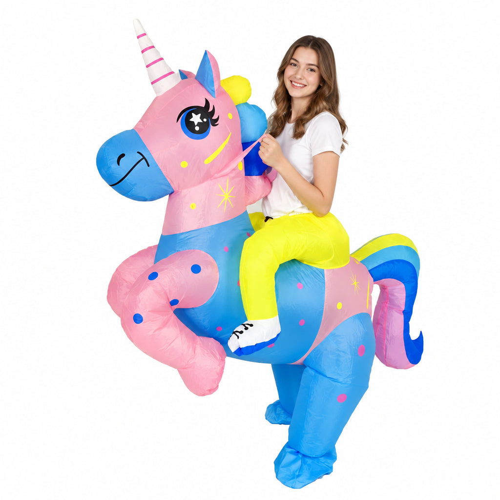 Cross-Border Trade Halloween Costume Party Props Riding Animal Cute Horse Inflatable Costume Theme Party