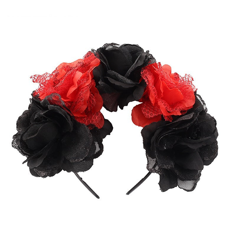 Spider Flower Party Halloween New Flower Headdress Hair Hoop Wholesale Makeup Personality European and American Cosplay