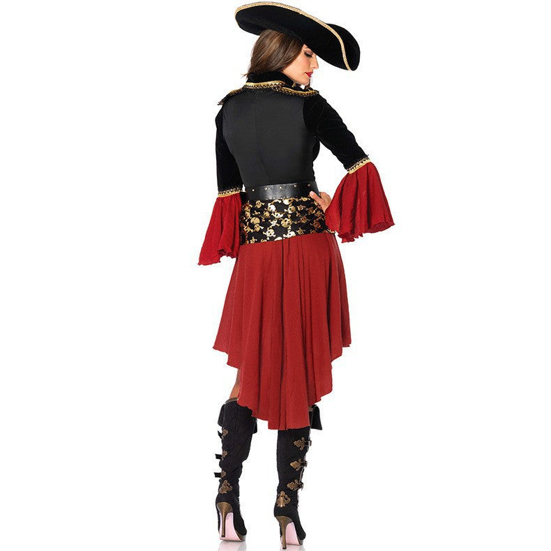 New Women's Pirates of the Caribbean Costume Halloween Outfit Popular Game Costume Set Cosplay Costume