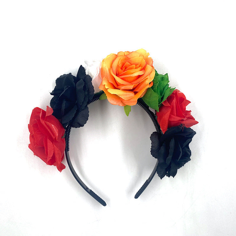 Spider Flower Party Halloween New Flower Headdress Hair Hoop Wholesale Makeup Personality European and American Cosplay