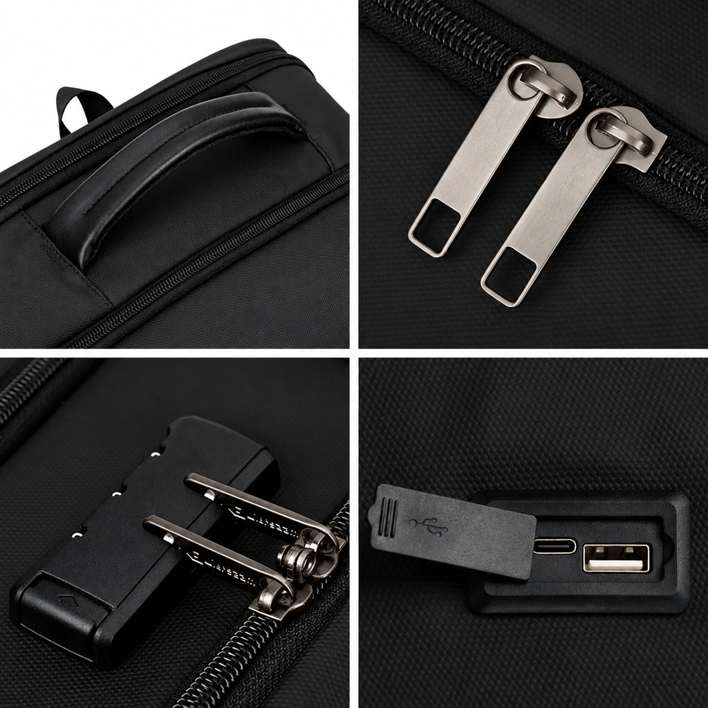 New Trendy Business Backpack Men's Password Lock Waterproof Backpack Large Capacity Business Trip Multi-Functional Anti-Theft Computer Bag