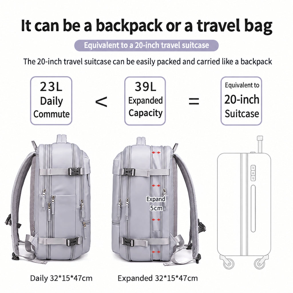 New Backpack Women's Travel Lightweight Short-Distance Luggage School Bag Dry and Wet Separation Business Trip Computer Bag Men's Backpack