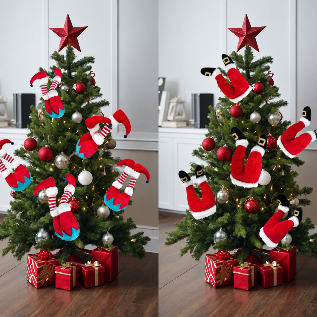 Cross-Border Christmas Tree Decorations, Plush Door Decorations, Santa Claus Elf Leg Inserts, Home Vase Inserts, Christmas Decorations