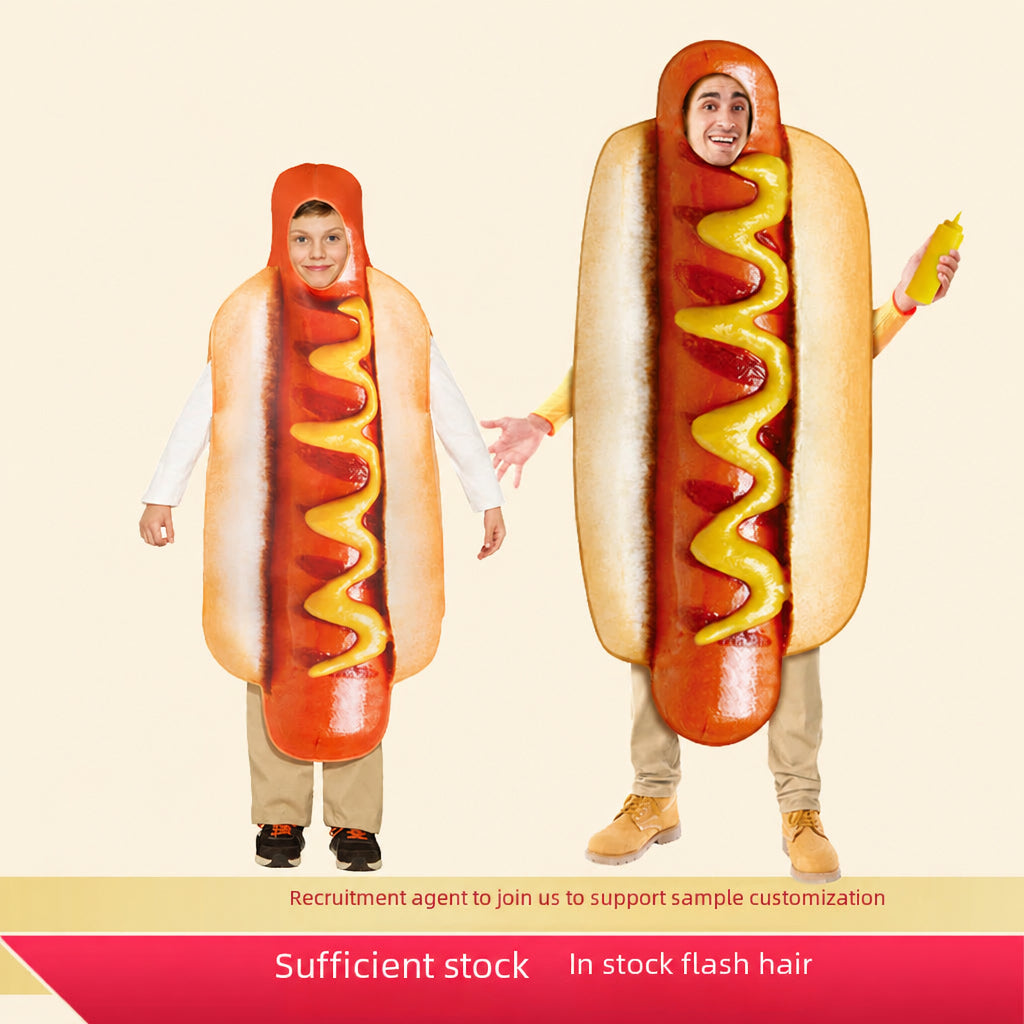 Cosplay Cosplay Mexican Costume Adult One-Piece Stage Performance Costume Hot Dog Costume