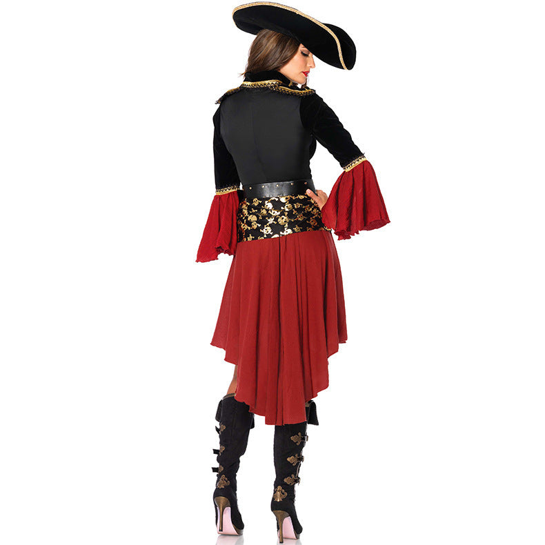 New Women's Pirates of the Caribbean Costume Halloween Outfit Popular Game Costume Set Cosplay Costume
