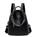 Genuine Leather Cross-Border Backpack for Women Black First Layer Cowhide Women's Backpack Trendy Fashion Versatile Soft Leather Women's Bag Wholesale