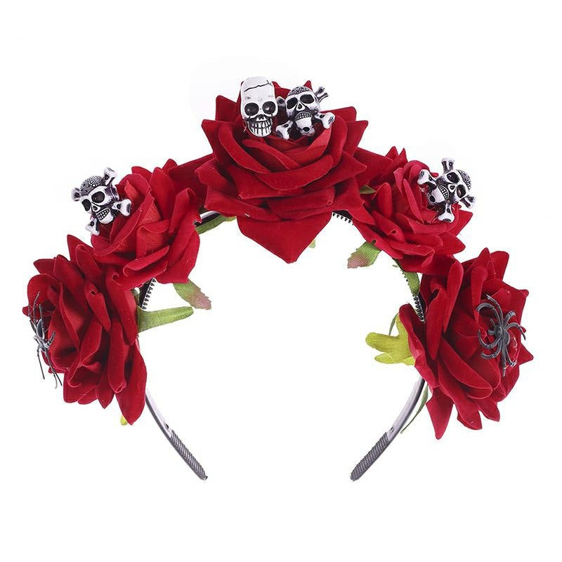Spider Flower Party Halloween New Flower Headdress Hair Hoop Wholesale Makeup Personality European and American Cosplay