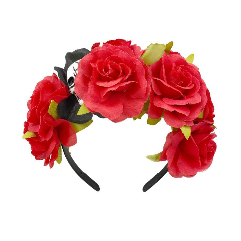 Spider Flower Party Halloween New Flower Headdress Hair Hoop Wholesale Makeup Personality European and American Cosplay