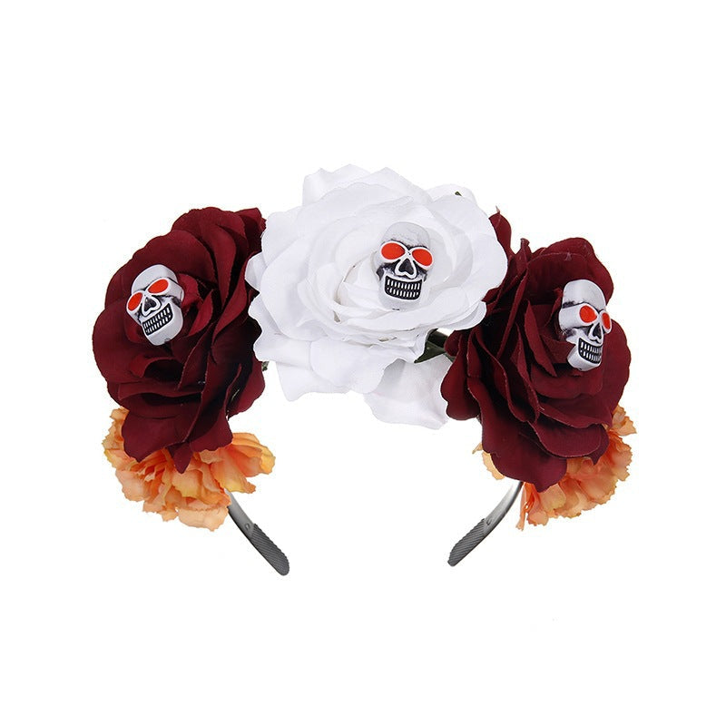Spider Flower Party Halloween New Flower Headdress Hair Hoop Wholesale Makeup Personality European and American Cosplay