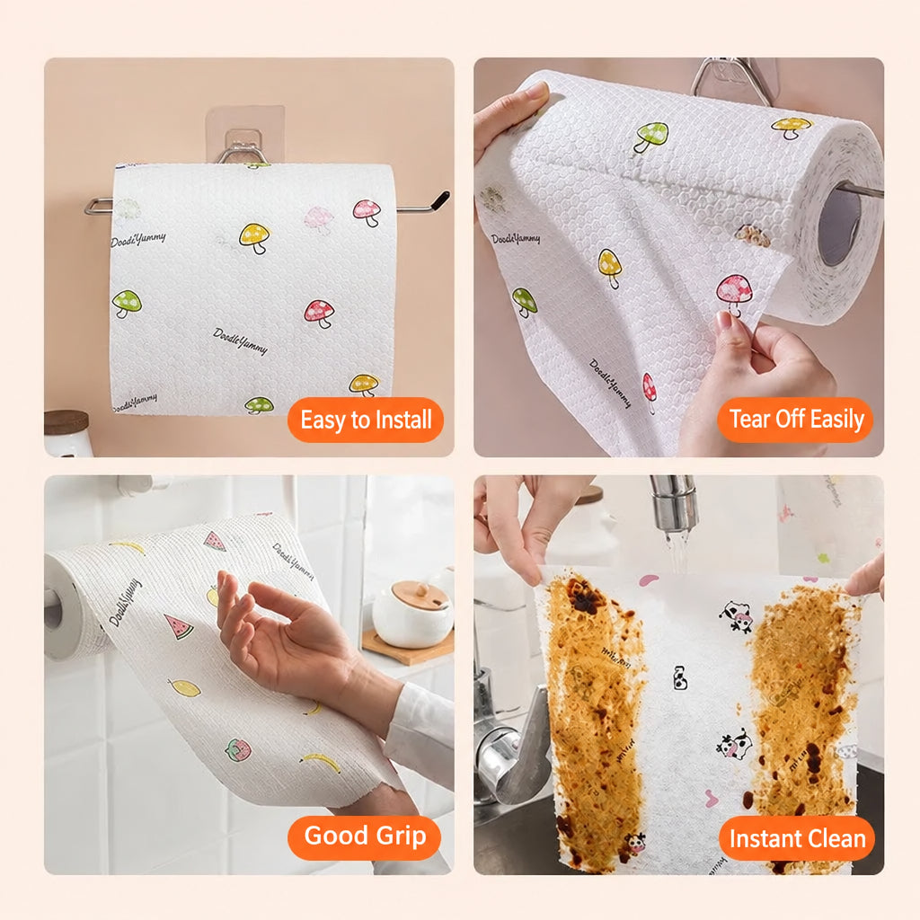 Lazy Rag Kitchen Wet and Dry Washable Reusable Paper Household Cleaning Disposable Dishwashing Cloth Absorbent