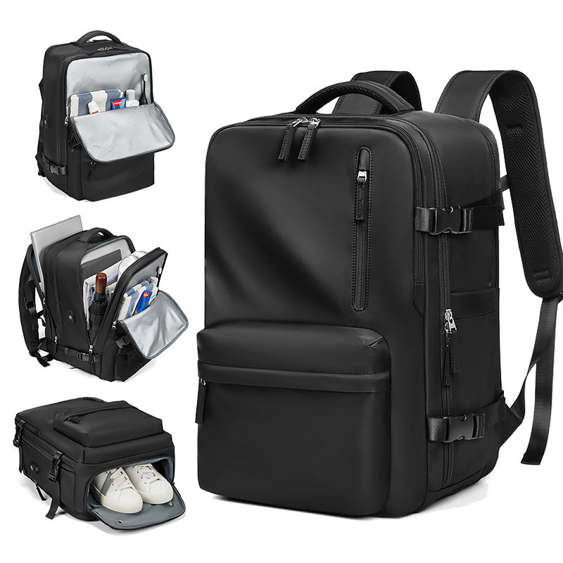 Travel Backpack Women's Extra Large Capacity Lightweight Expandable Casual Backpack Men's School Bag Dry and Wet Separation Travel Bag