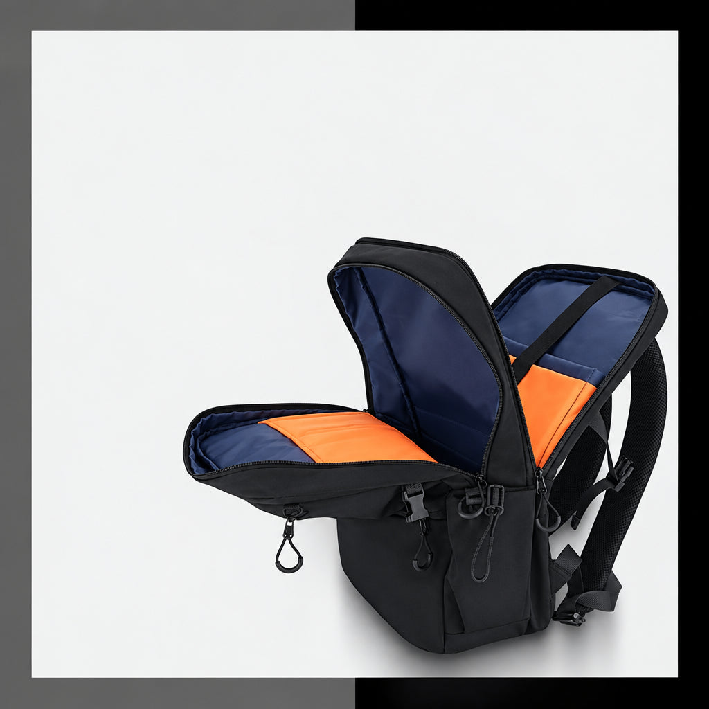 New Cross-Border Multi-Functional Backpack, Large-Capacity Business Trip Computer Bag, Lightweight, Burden-Reducing, Comfortable Backpack, Student School Bag