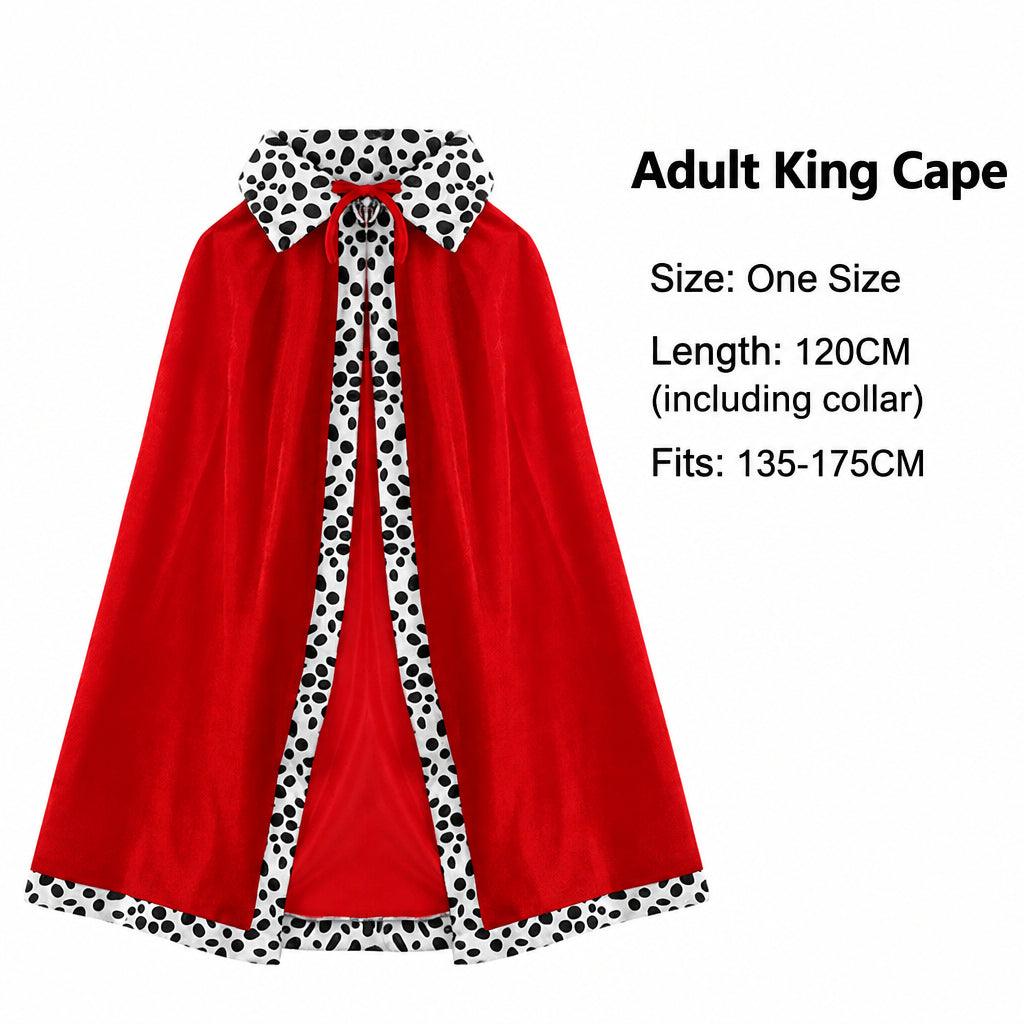 Halloween Costume Kids Adult Birthday Party Show Christmas King Prince Cloak Red Cloak Shawl