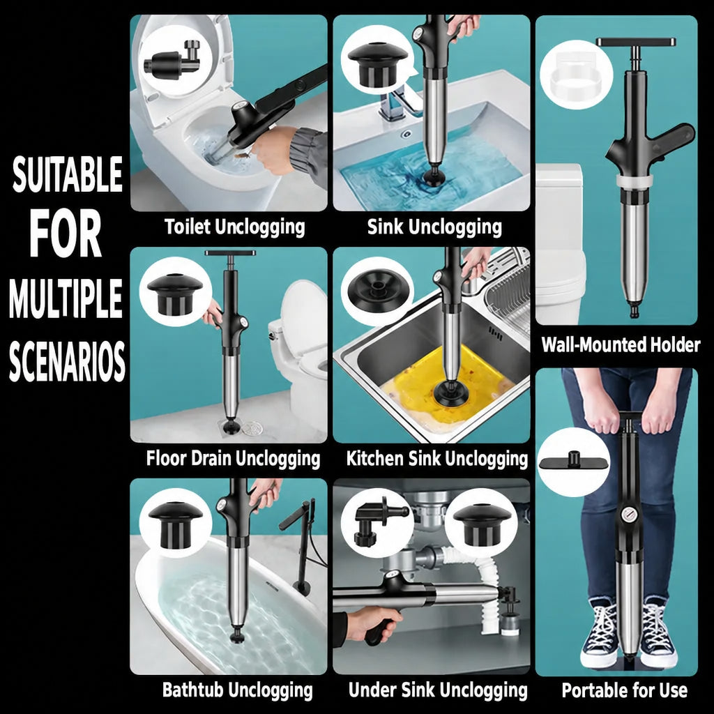 High-End Toilet Unblocker Upgrade for Unclogging Pipes, Toilet Kitchen Tool, Bathroom Blockage Solution